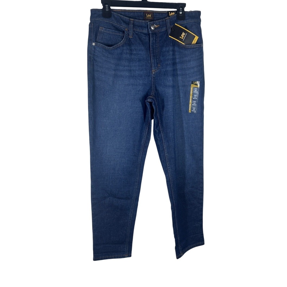 Lee Legendary 90s Taper Mid Rise Jeans Dark Stream Blue Size 10 Medium NWT